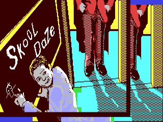 Skool Daze title screen for Commodore 64